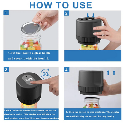 Electric Jar Vacuum Sealer – Airtight Food Storage & Preservation